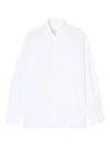 Closed Long-sleeve Collared Shirt In White