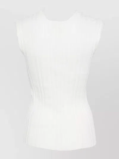 Closed Linen Cotton Sleeveless V Neck Sweater In Multi