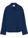 Closed Tailored Cotton Blouse In Dark Blue