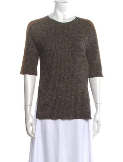 Pre-owned Closed Linen Crew Neck Sweater In Blue