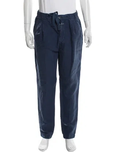 Pre-owned Closed Linen Pants In Blue