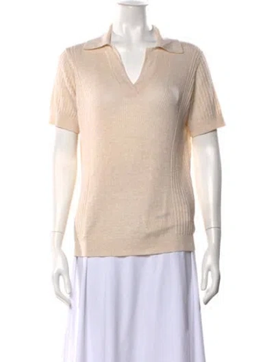 Pre-owned Closed Linen V-neck Sweater In Neutrals