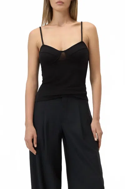 Closed Lingerie Top In Black