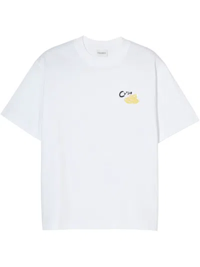 Closed Logo-embroidered T-shirt In White