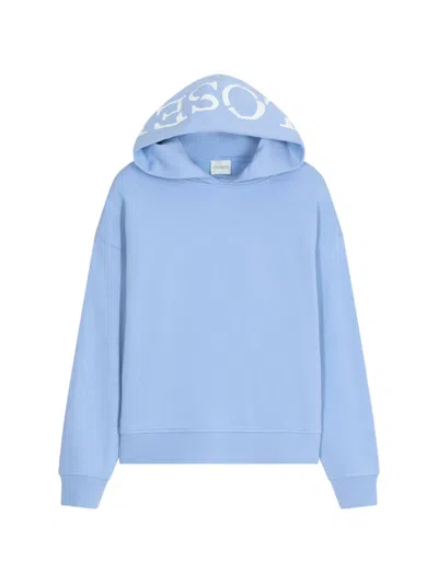 Closed Logo Hooded Hoodie In Blue