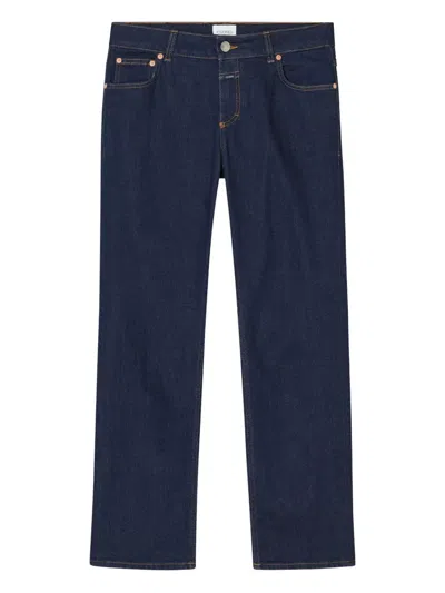 Closed Logo-patch Jeans In Blue