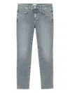 Closed Logo-patch Jeans In Gray