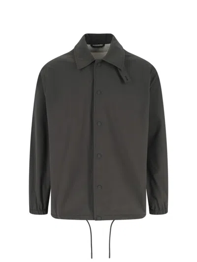 CLOSED LOGO SHIRT JACKET - GREY