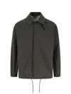 Closed Logo Shirt Jacket In Gray