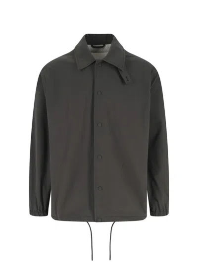 CLOSED CLOSED LOGO SHIRT JACKET – GREY