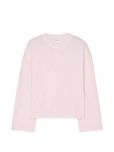 Closed Logo-embroidered Crew-neck T-shirt In Pink