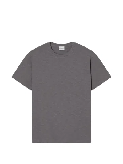 Closed Logo-embroidered T-shirt In Gray