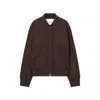 Closed Logo-patch Bomber Jacket In Brown