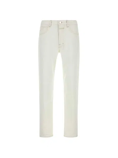 Closed Logo-patch Straight Jeans In White