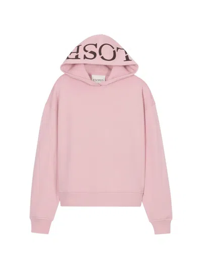 Closed Logo-print Cotton Hoodie In Pink