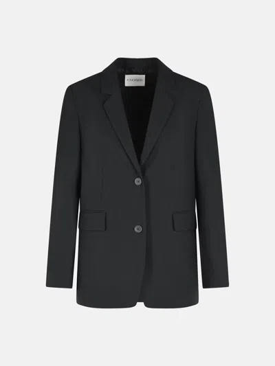 Closed 'lola' Black Virgin Wool Blend Blazer