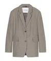 Closed Houndstooth Wool Blazer Single Breasted In Gray