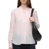 Closed Long Sleeve Blouse In Morning Rose In Multi