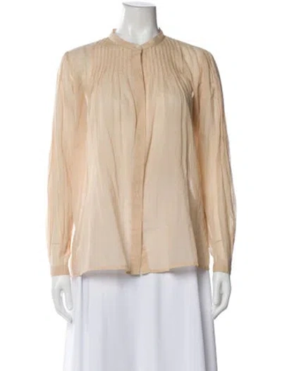 Pre-owned Closed Long Sleeve Blouse In Neutral