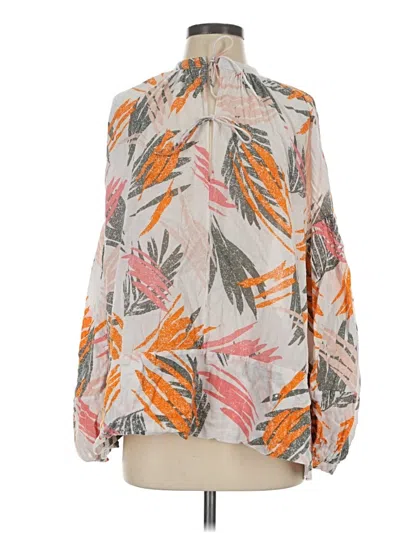 Pre-owned Closed Long Sleeve Blouse In White