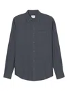 Closed Long-sleeve Button-up Shirt In Gray