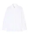 Closed Button-up Long Sleeve Shirt In White