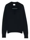 Closed Cotton And Cashmere Blend Sweater In Blue