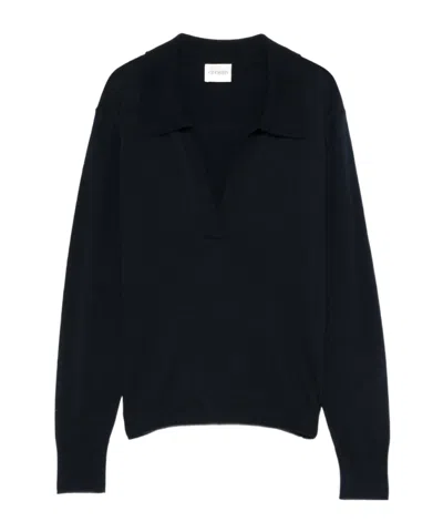 CLOSED LONG-SLEEVE POLO TOP