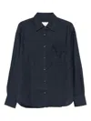 Closed Button-down Long-sleeved Shirt In Blue