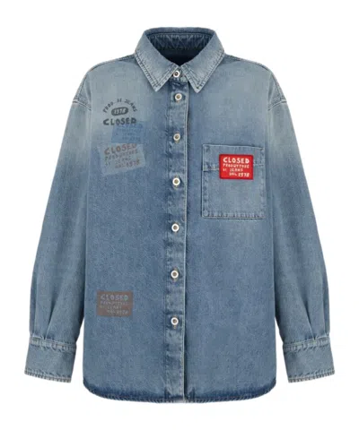 Closed Long Sleeve Shirt In Blue