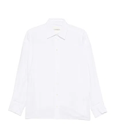 Closed Long Sleeve Shirt In White