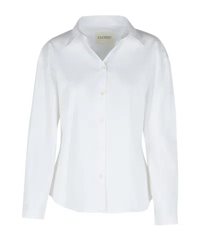 Closed Long-sleeved Shirt In White