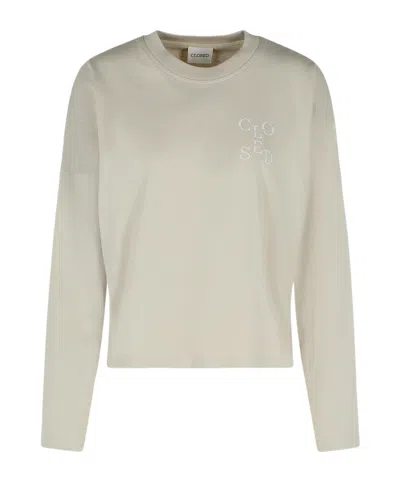 Closed Long-sleeved Sweater In Grey