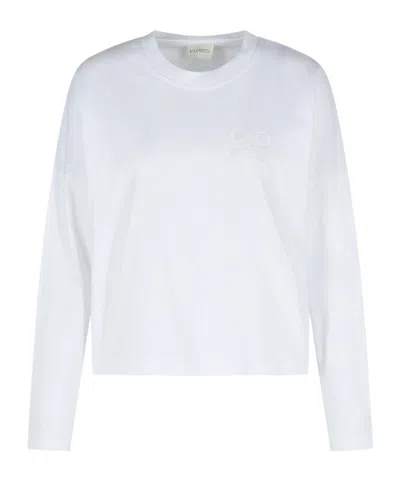 Closed Long-sleeved Sweater In White