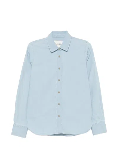 Closed Long-sleeve Button-down Shirt In Blue