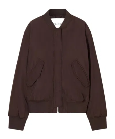 Closed Long-sleeve Casual Jacket In Brown