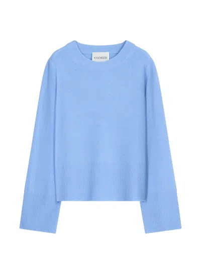Closed Long-sleeve Crew-neck Sweater In Blue