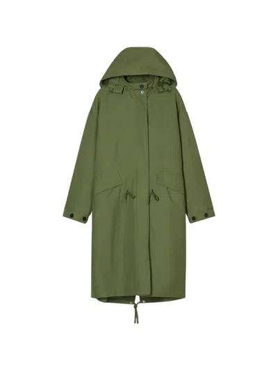 Closed Long-sleeve Hooded Parka In White