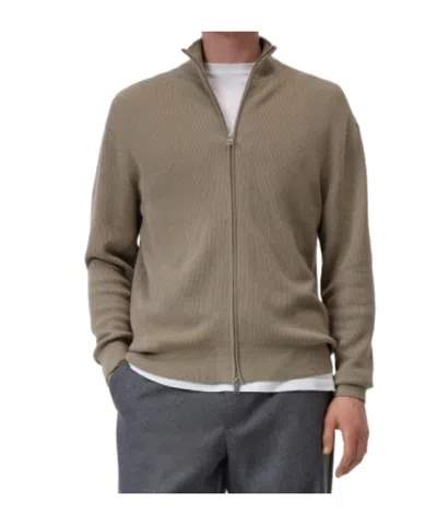 Closed Long-sleeve Zip-up Cardigan In Green