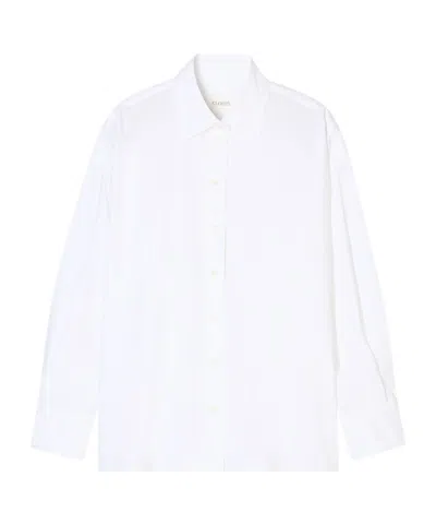 Closed Long-sleeved Shirt In White