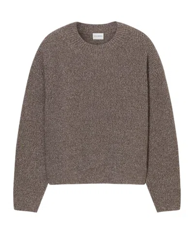 Closed Marl-knit Crew-neck Sweater In Brown