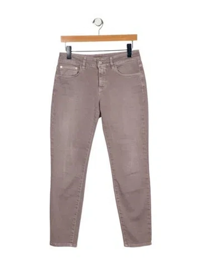 Pre-owned Closed Low-rise Skinny Leg Jeans In Gray