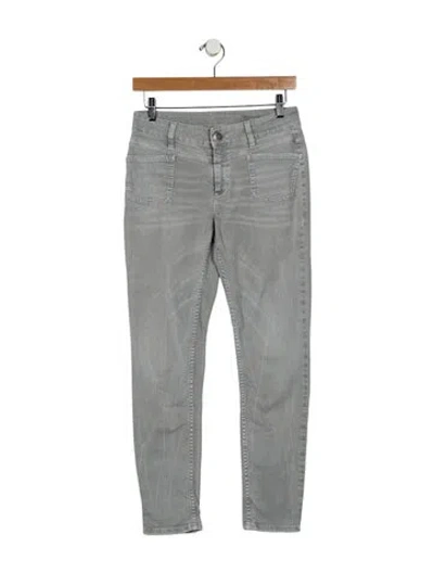 Pre-owned Closed Low-rise Skinny Leg Jeans In Gray