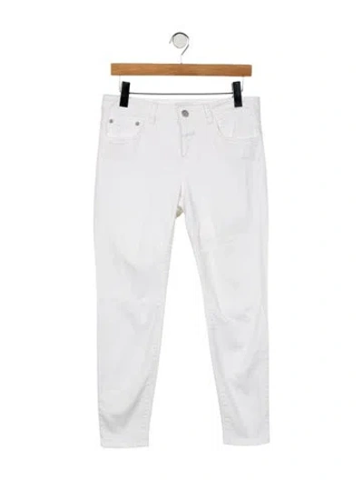 Pre-owned Closed Low-rise Skinny Leg Jeans In White