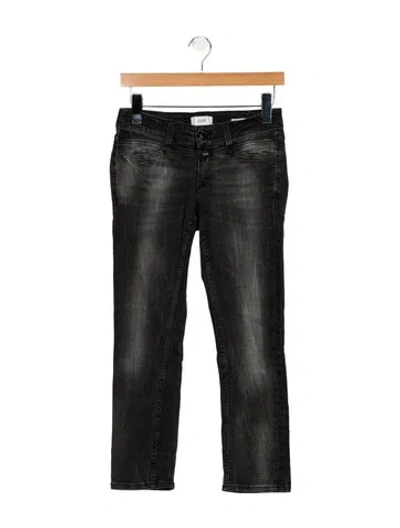 Pre-owned Closed Low-rise Straight Leg Jeans In Black