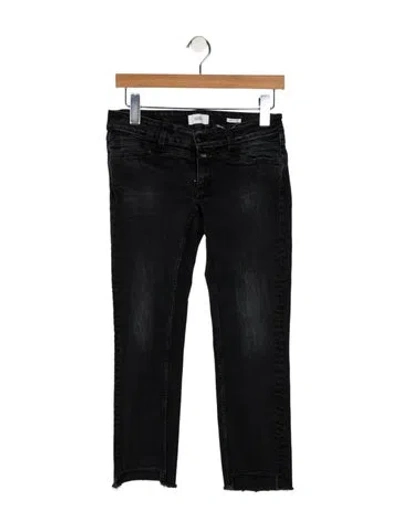 Pre-owned Closed Low-rise Straight Leg Jeans In Black