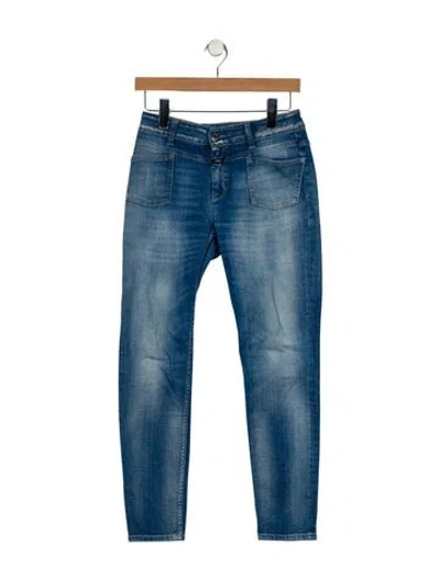 Pre-owned Closed Low-rise Straight Leg Jeans In Black