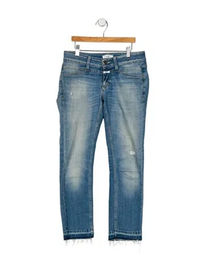 Pre-owned Closed Low-rise Straight Leg Jeans In Blue
