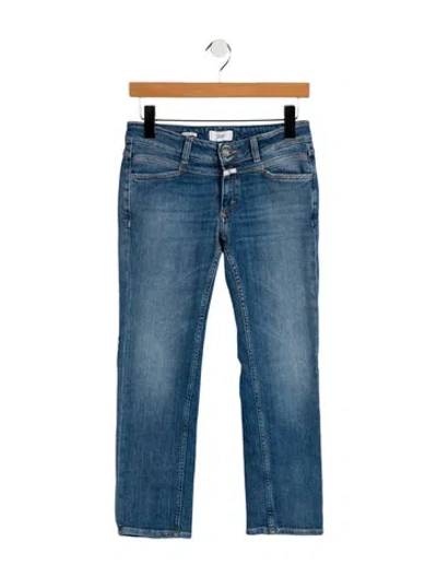 Pre-owned Closed Low-rise Straight Leg Jeans In Blue