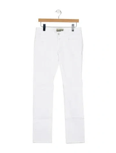 Pre-owned Closed Low-rise Straight Leg Jeans In White